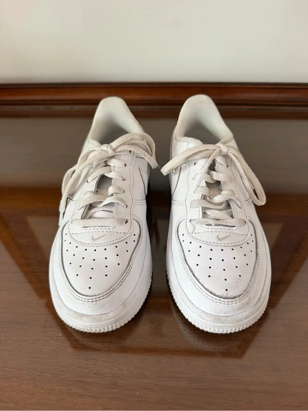Nike Force 1 Low Kids Youth Size 1Y White Sneakers IF1673-100